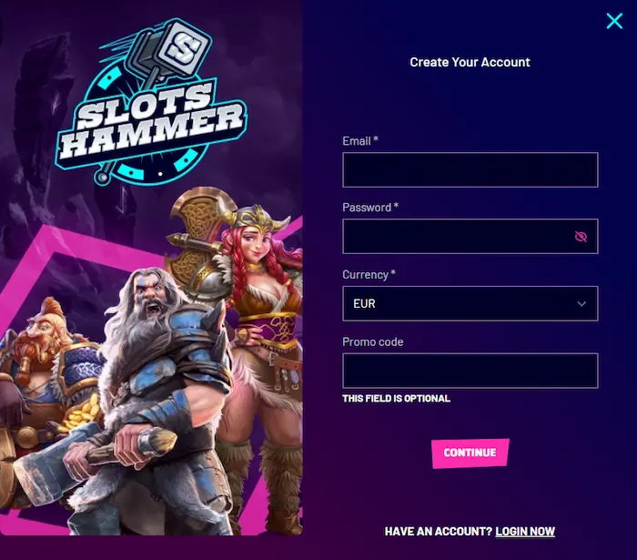 SlotsHammer Login reg.